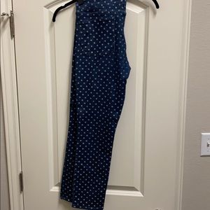 Polka dot jcrew toothpick jeans